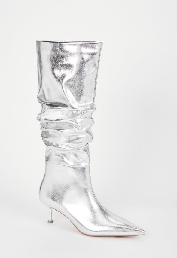 Sharidan Heeled Boot Silver