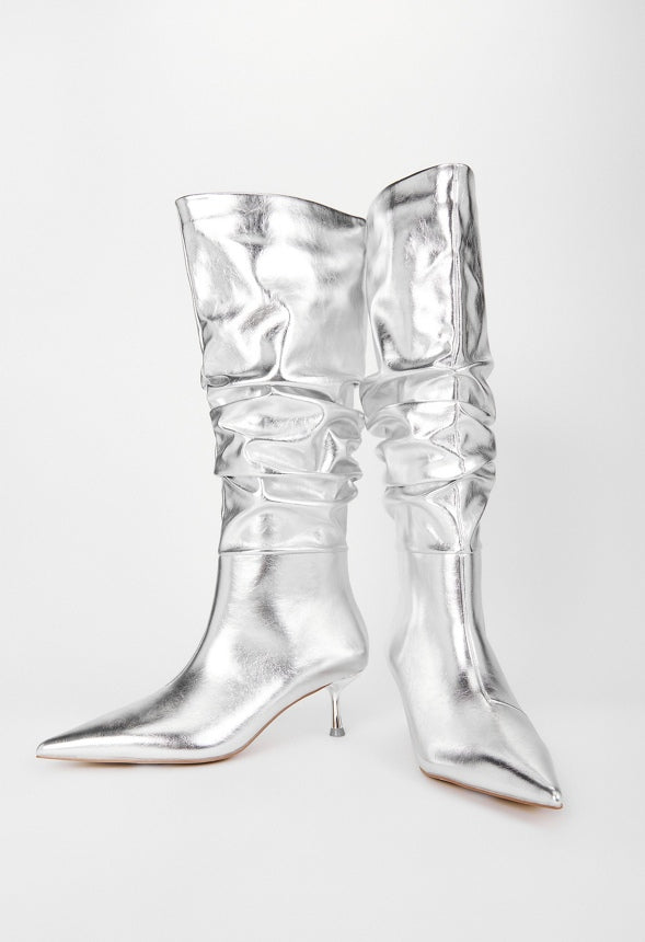 Sharidan Heeled Boot Silver