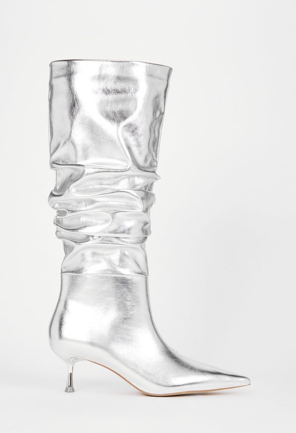 Sharidan Heeled Boot Silver