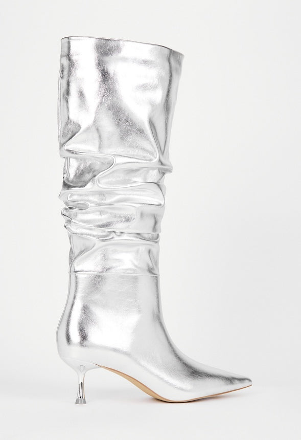 Sharidan Heeled Boot Silver