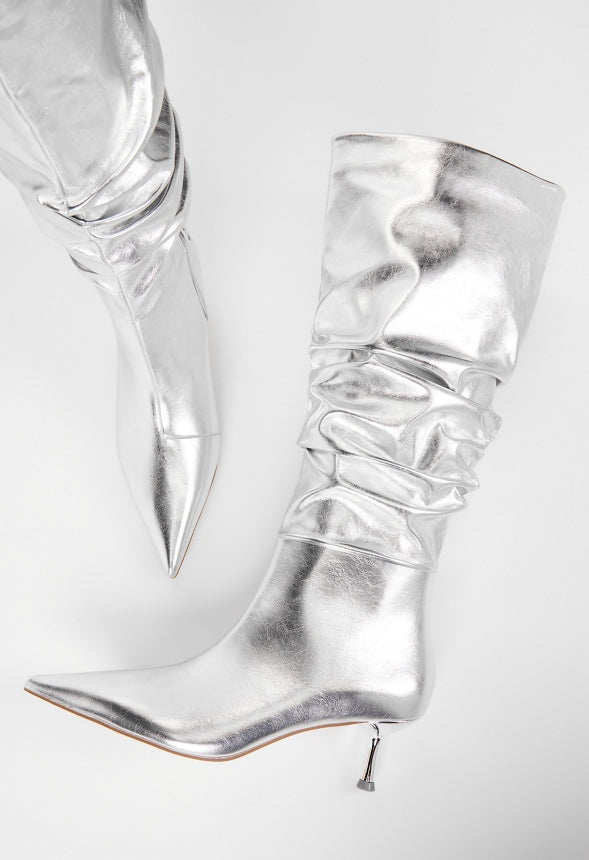 Sharidan Heeled Boot Silver