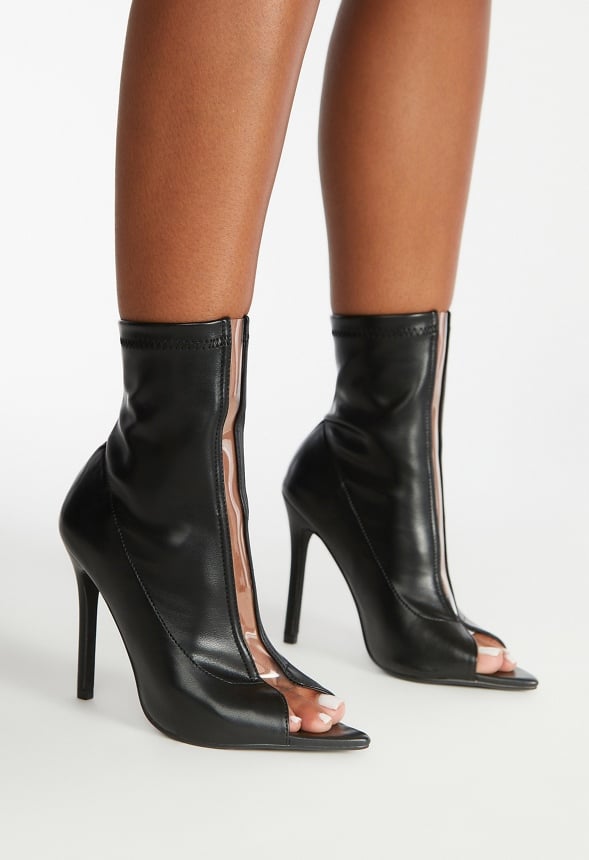 Silvana Open Toe Bootie Black