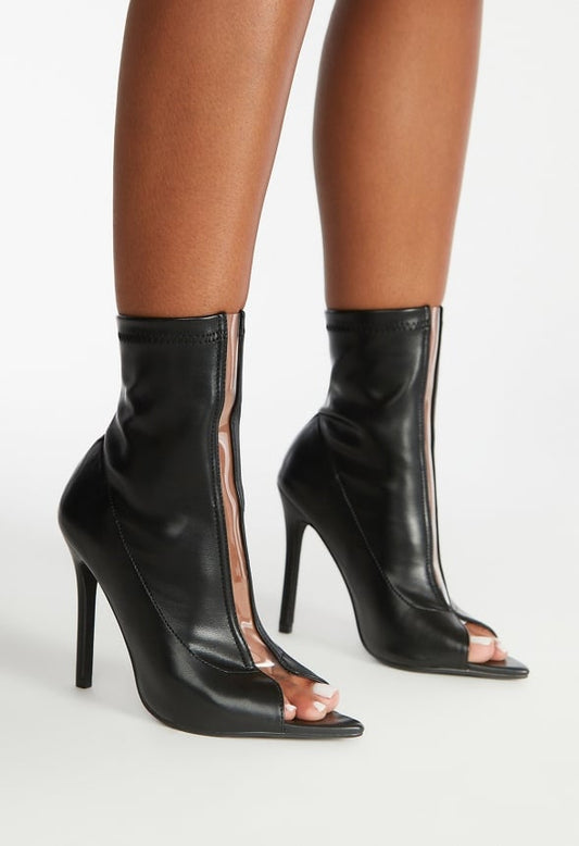 Silvana Open Toe Bootie Black
