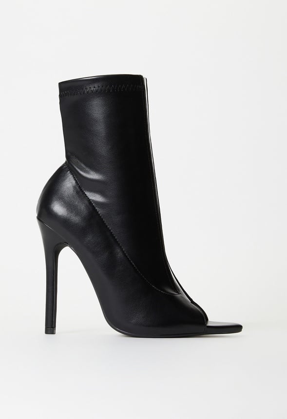 Silvana Open Toe Bootie Black