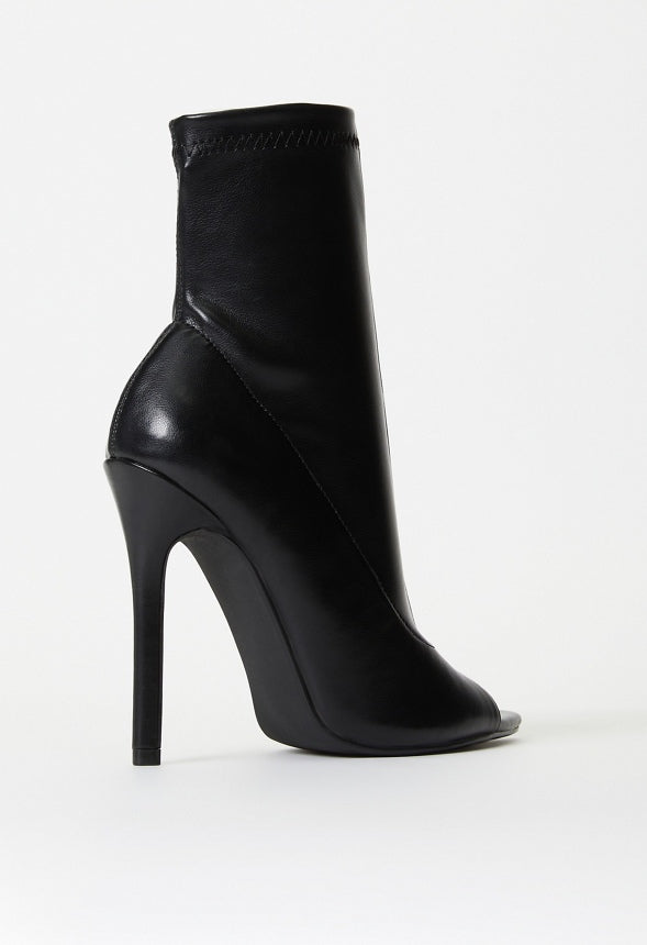 Silvana Open Toe Bootie Black