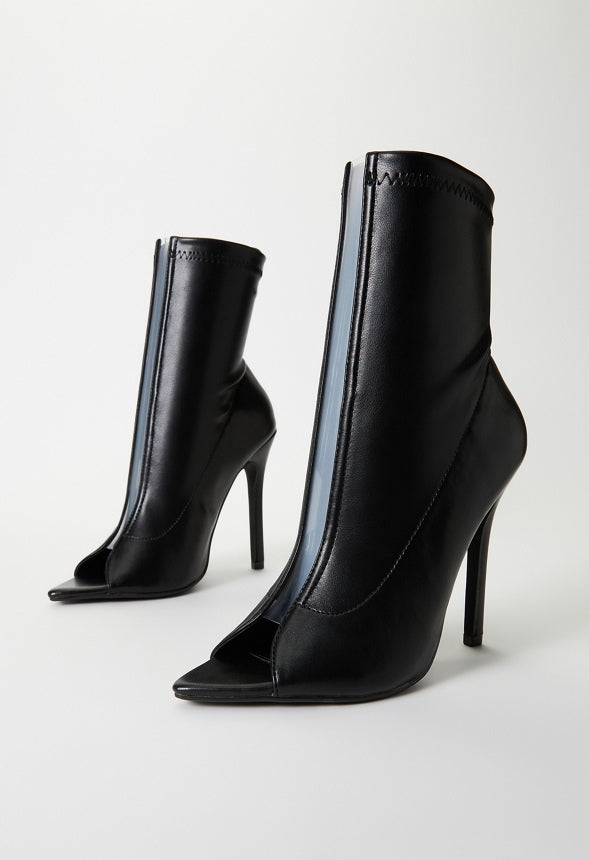 Silvana Open Toe Bootie Black