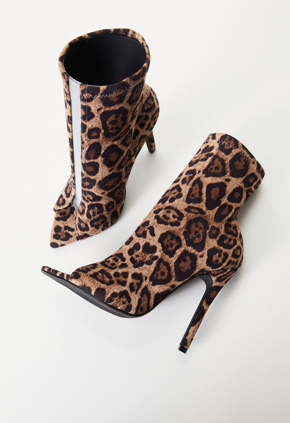 Silvana Open Toe Bootie Light Leopard