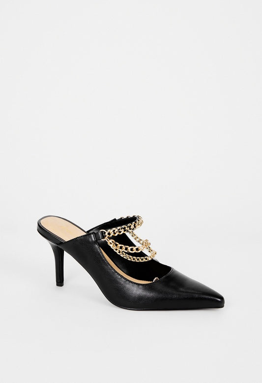 Tereza Low Heeled Mule Black