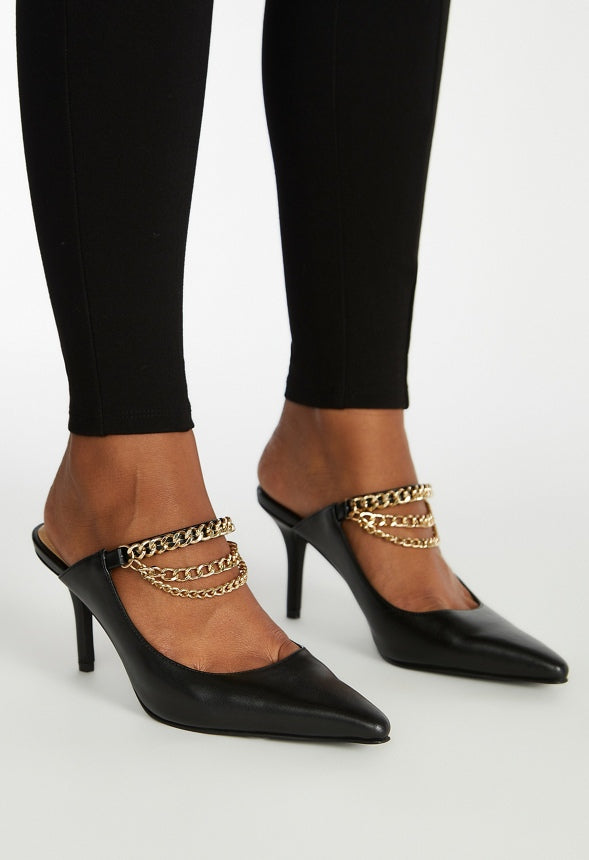 Tereza Low Heeled Mule Black