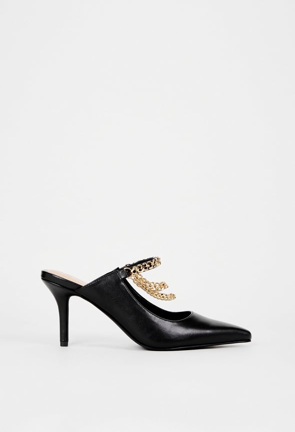 Tereza Low Heeled Mule Black