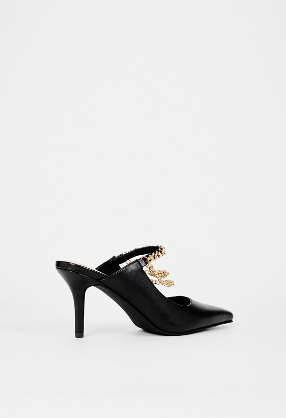 Tereza Low Heeled Mule Black