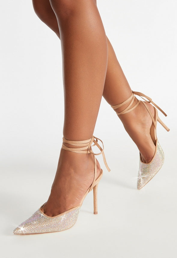 Mirai Ankle Strap Pump Iridescent/ New Nude