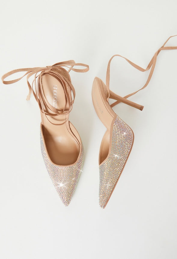 Mirai Ankle Strap Pump Iridescent/ New Nude
