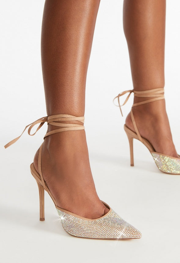 Mirai Ankle Strap Pump Iridescent/ New Nude