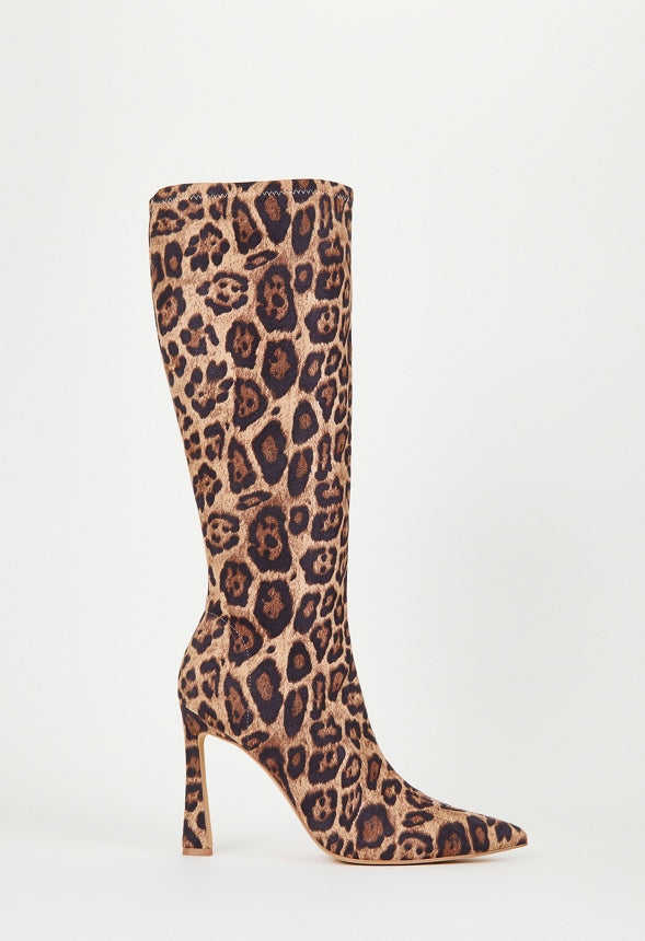 Erika Heeled Boot Light Leopard