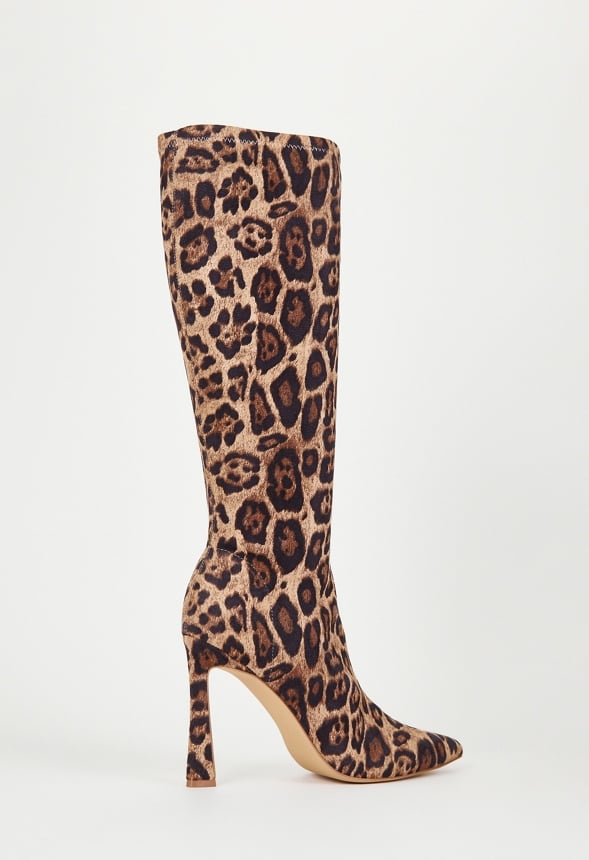 Erika Heeled Boot Light Leopard