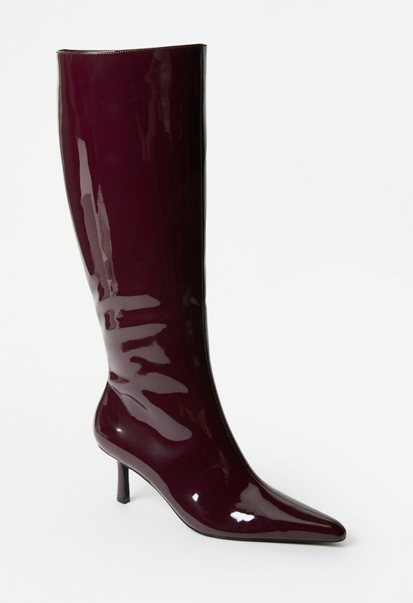 Emilia Stiletto Boot Maroon Banner