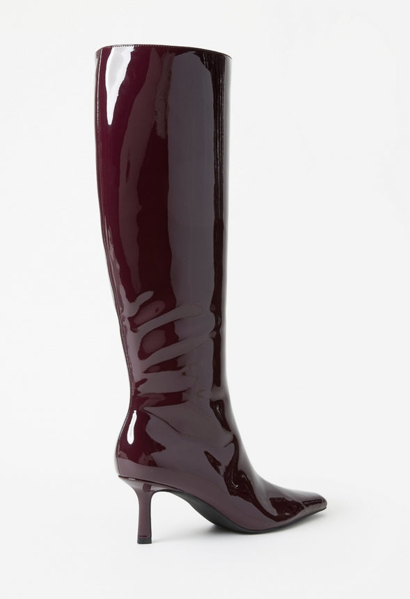 Emilia Stiletto Boot Maroon Banner