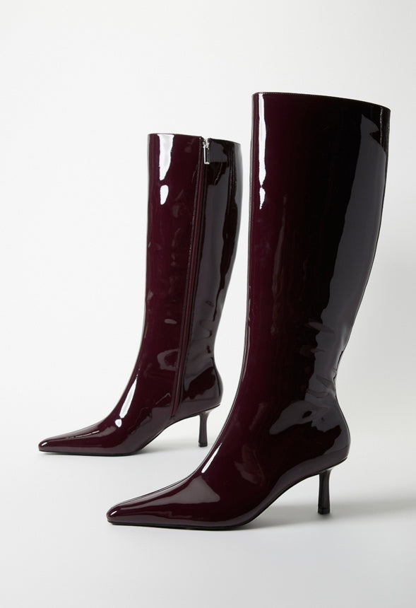 Emilia Stiletto Boot Maroon Banner