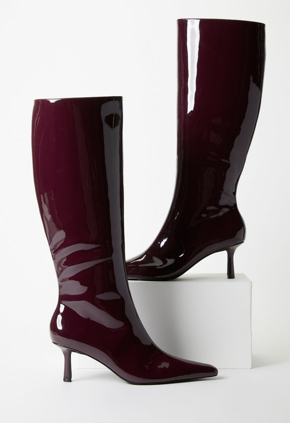 Emilia Stiletto Boot Maroon Banner