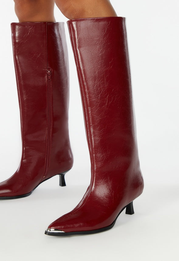 Arna Stiletto Boot Cabernet Red