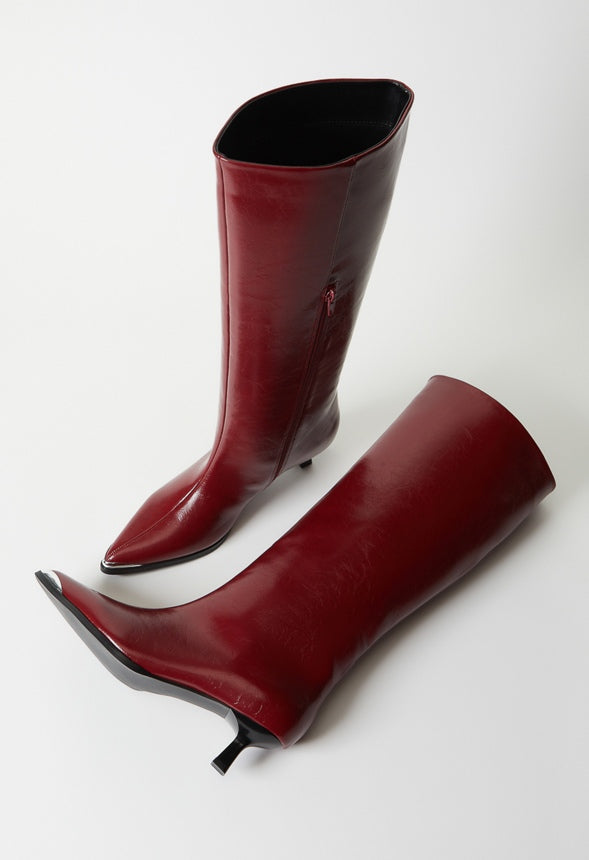 Arna Stiletto Boot Cabernet Red