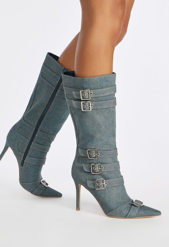 Lexia Stiletto Boot Acid Blue