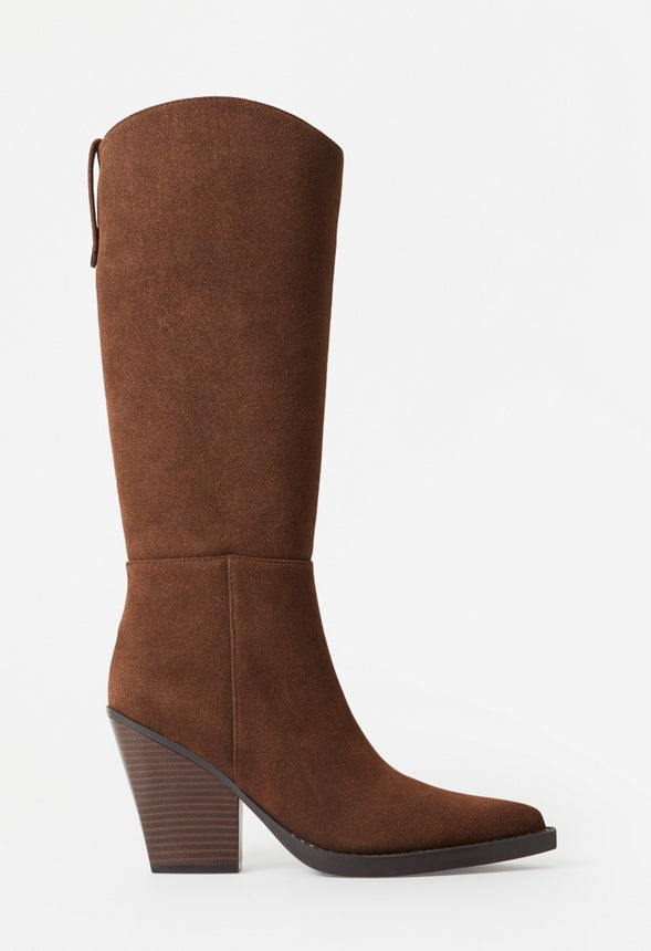Meecah Heeled Boot Dark Brown