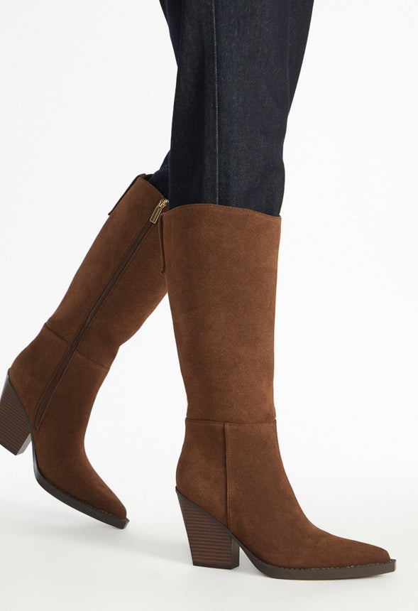 Meecah Heeled Boot Dark Brown