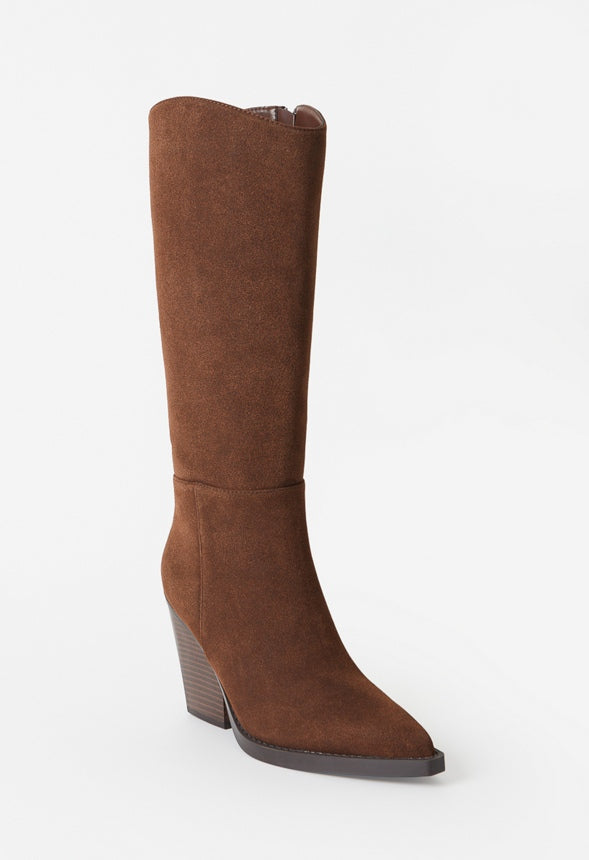 Meecah Heeled Boot Dark Brown