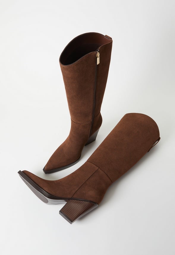 Meecah Heeled Boot Dark Brown