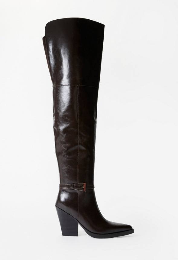 Shania Heeled Boot Cacao Brown