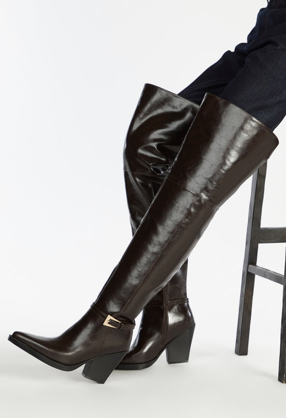 Shania Heeled Boot Cacao Brown