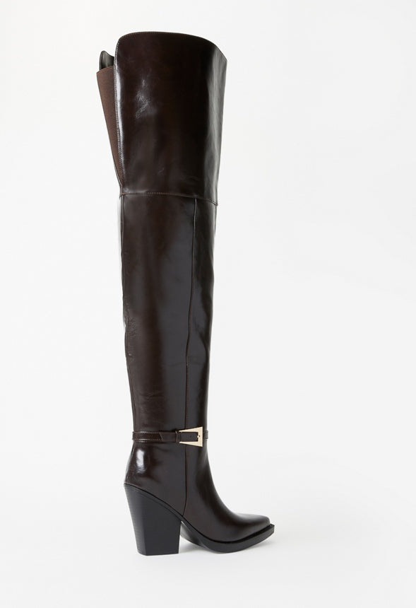 Shania Heeled Boot Cacao Brown