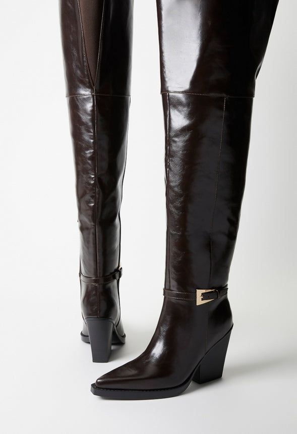 Shania Heeled Boot Cacao Brown