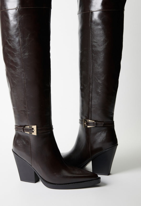 Shania Heeled Boot Cacao Brown
