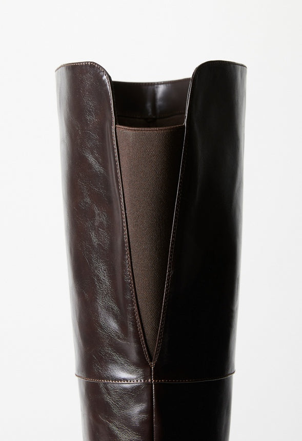 Shania Heeled Boot Cacao Brown