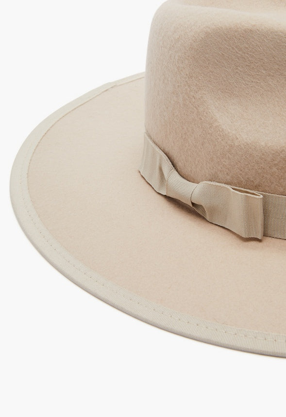 RANCHER WITH GROSGRAIN BOW HAT Birch
