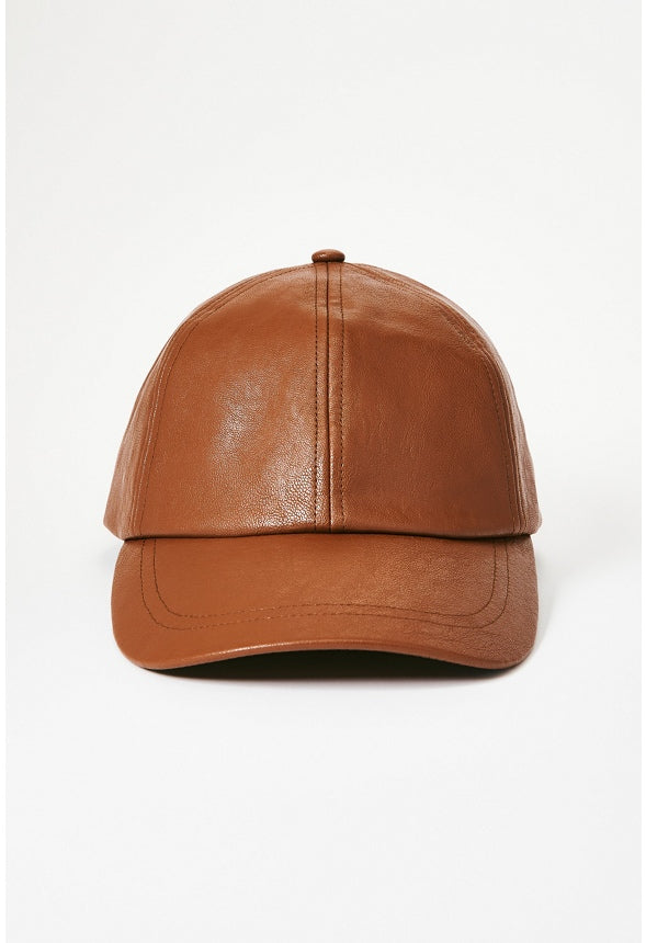 Baseball Cap Leather Brown