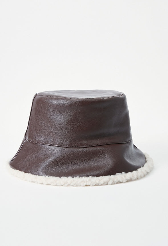 Reversible Bucket Hat Birch White/ Coffee