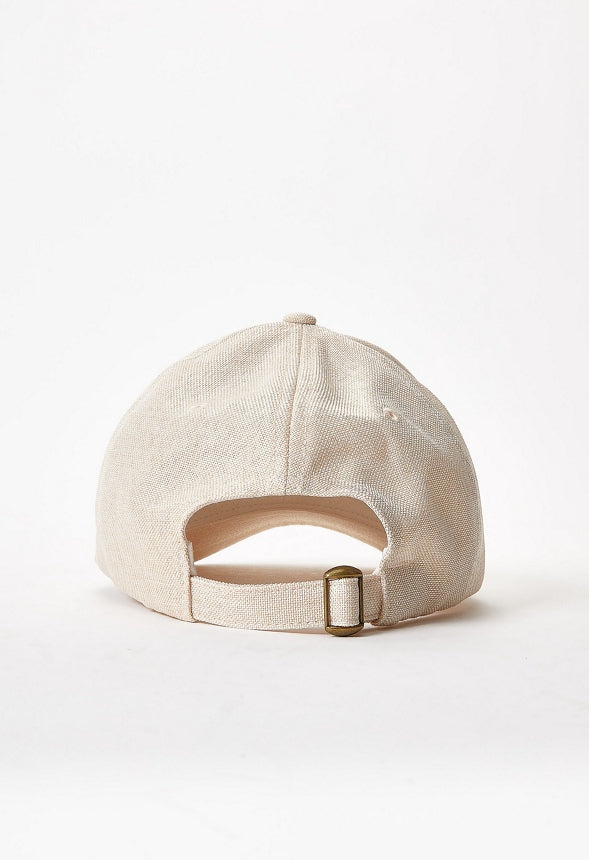 Linen Baseball Cap Natural Linen