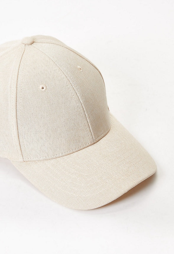 Linen Baseball Cap Natural Linen