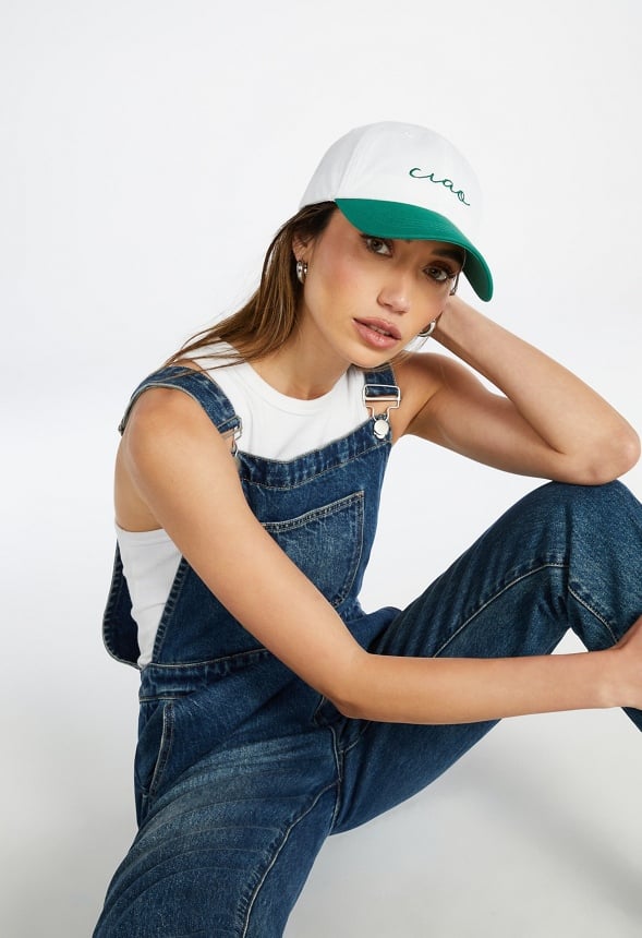Colorblock Baseball Cap Malachite Green