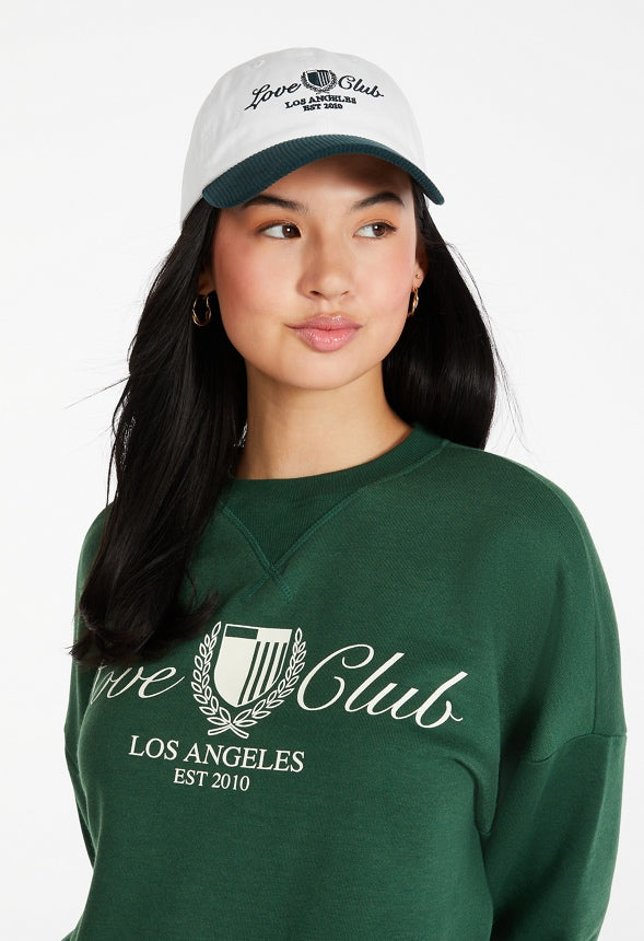 Corduroy Panel Cap Canvas Green