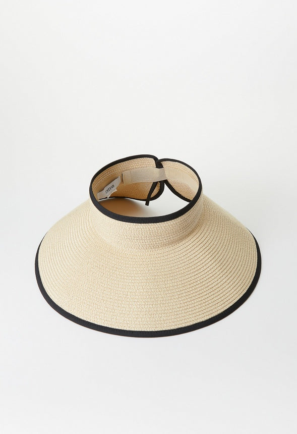 Packable Sun Visor Natural/ Black