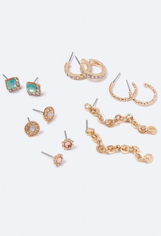Mae Studs And Hoops Multipack Multi/Gold