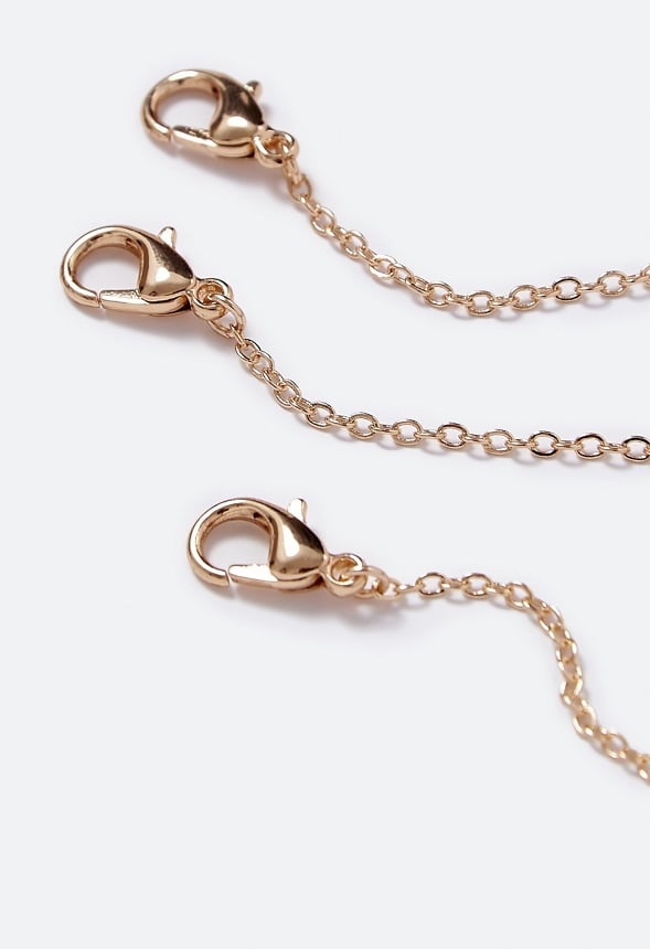  3 Pack Set Fine Chain Extender Gold