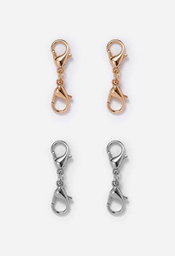 4 Pack Set Mixed Plating Lobster Clasps Gold/Rhodium