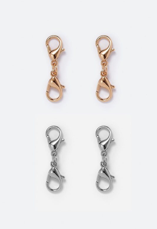 4 Pack Set Mixed Plating Lobster Clasps Gold/Rhodium