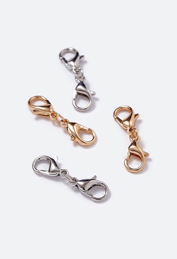 4 Pack Set Mixed Plating Lobster Clasps Gold/Rhodium